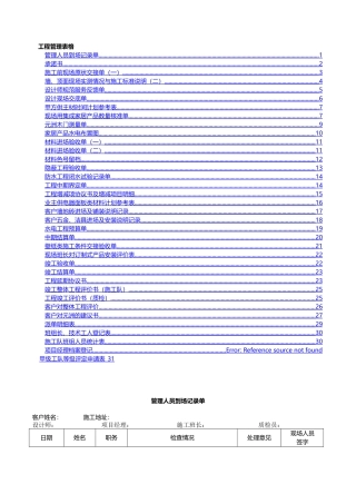 家装工程管理表格(DOC36页)