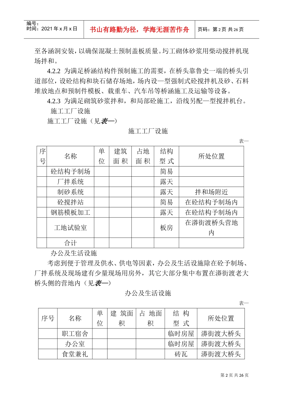 四级公路改线工程施工组织设计方案(DOC25页)_第2页
