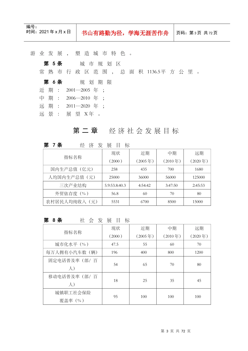 常熟市城市总体规划(XXXX--2020)_第3页