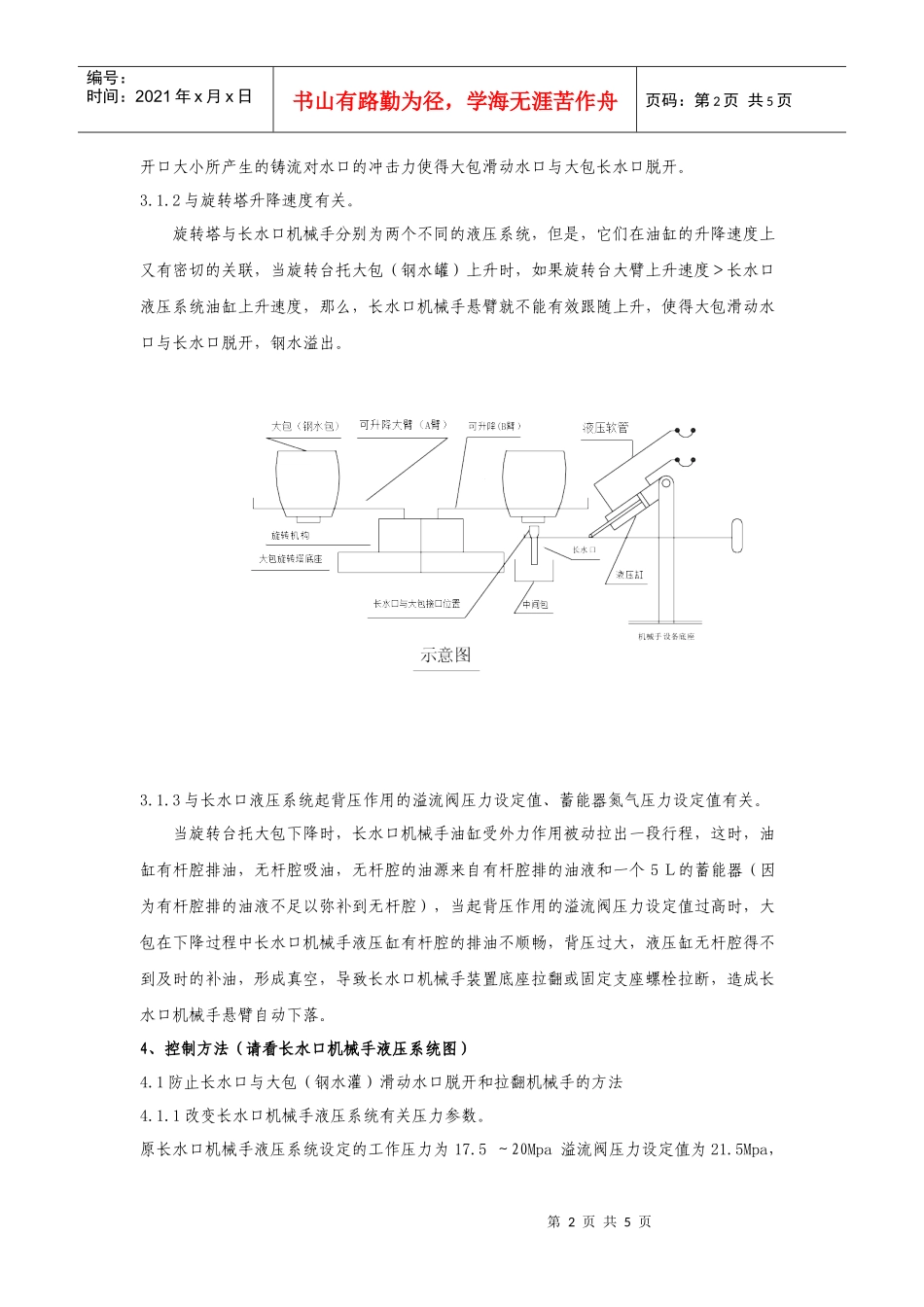 大包保护长水口机械手故障诊断及控制_第2页