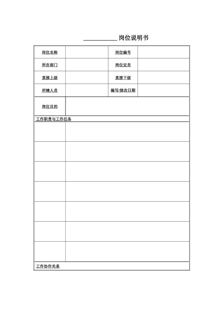 广西柳工机械-蓝领人员岗位说明书模板_第1页