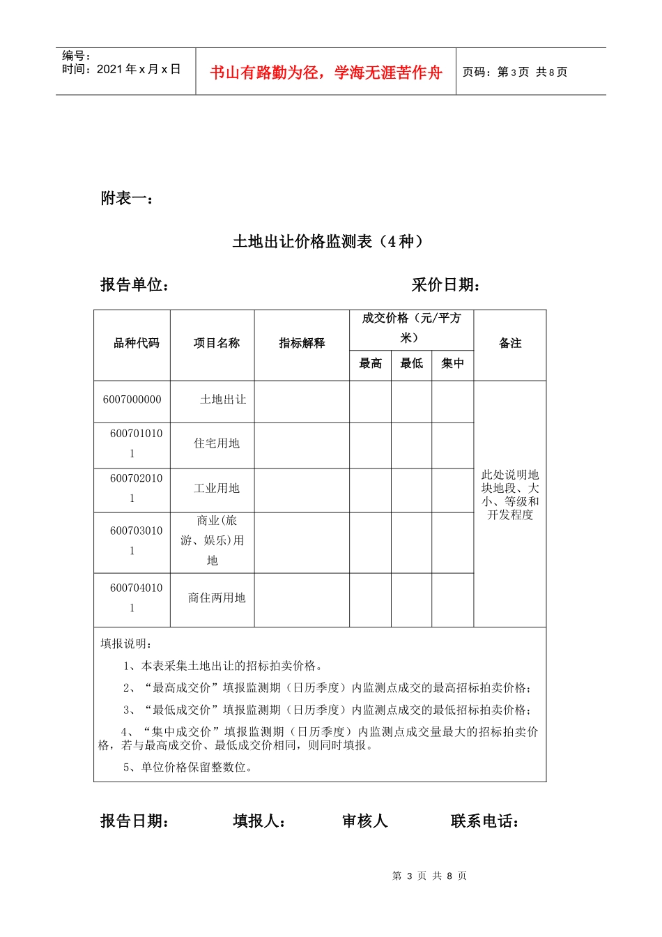 房地产价格监测报告制度-附件六_第3页