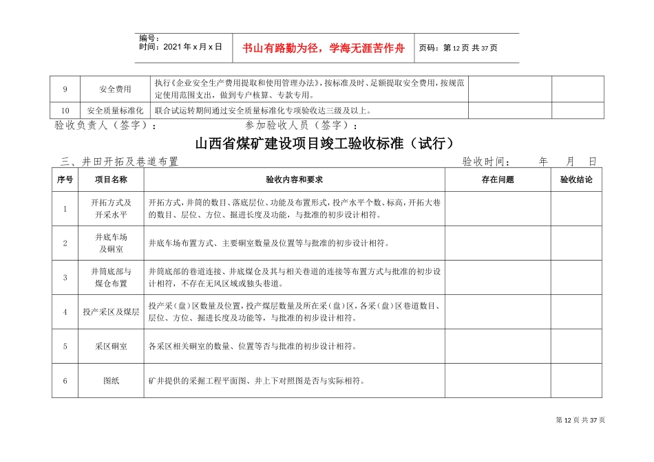 山西省煤矿建设项目竣工验收标准(试行)(DOC34页)_第3页