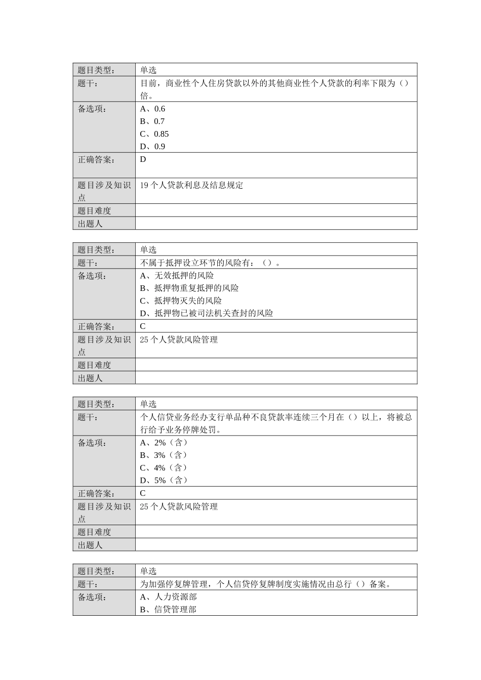 XXXX年个人客户经理学习资料(提高版)——个人信贷业务篇_第3页