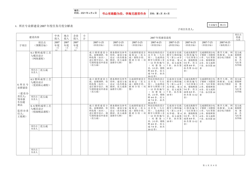 塑料成型工艺与模具设计分解任务书1_第1页