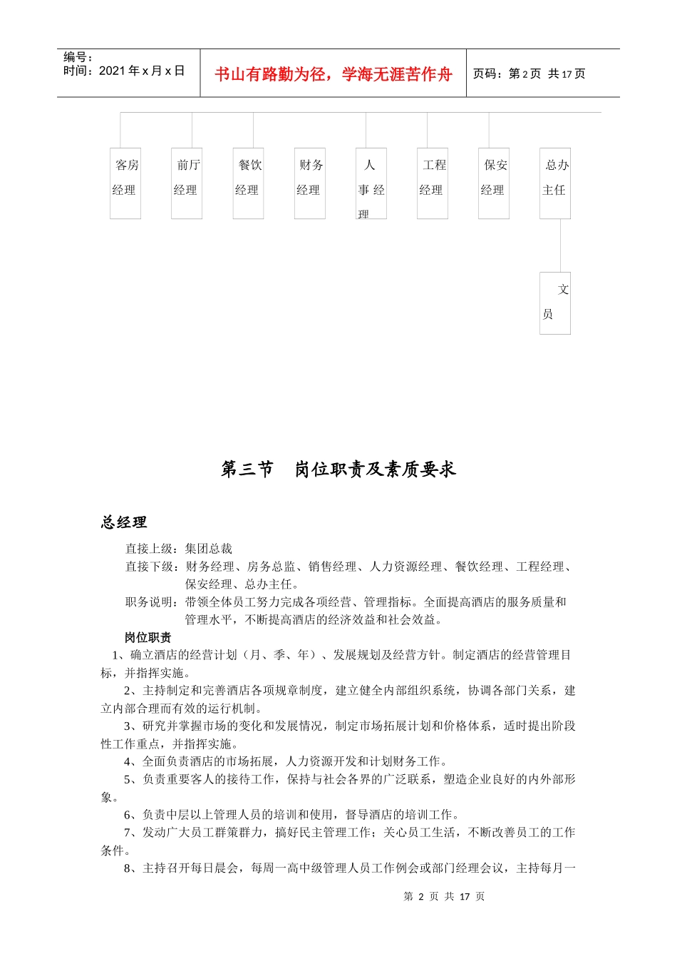 大酒店部门岗位职责_第2页