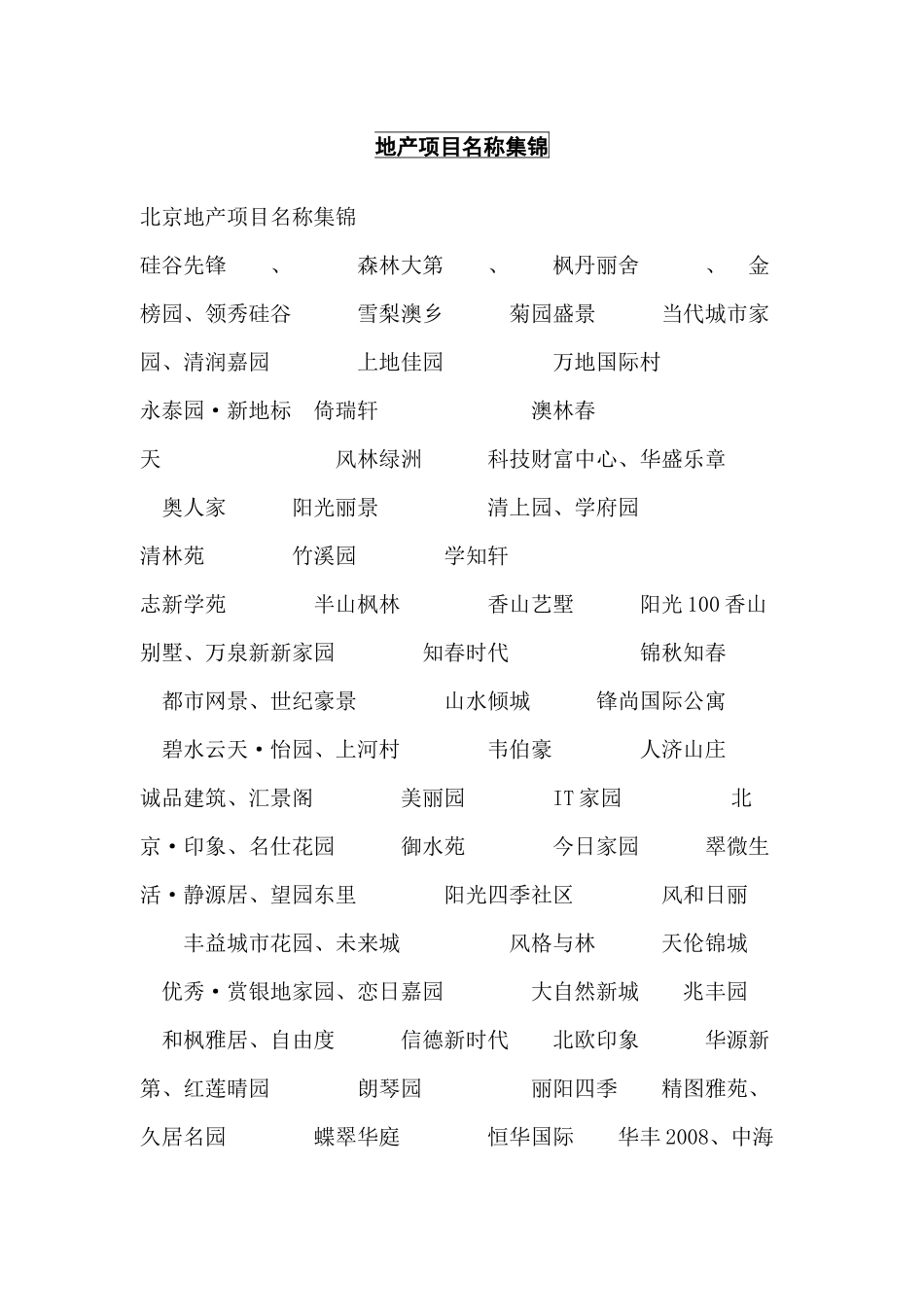 房地产案名、主题广告语、系列文案大全A（DOC 398页）_第1页