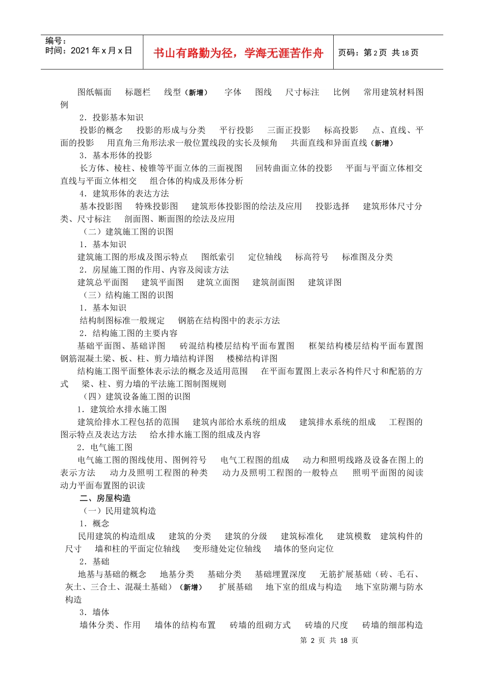 建筑工程专业初中级职务任职资格考试细则_第2页
