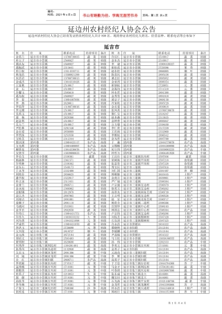 延边州农村经纪人协会公告-＝延边农业信息网＝