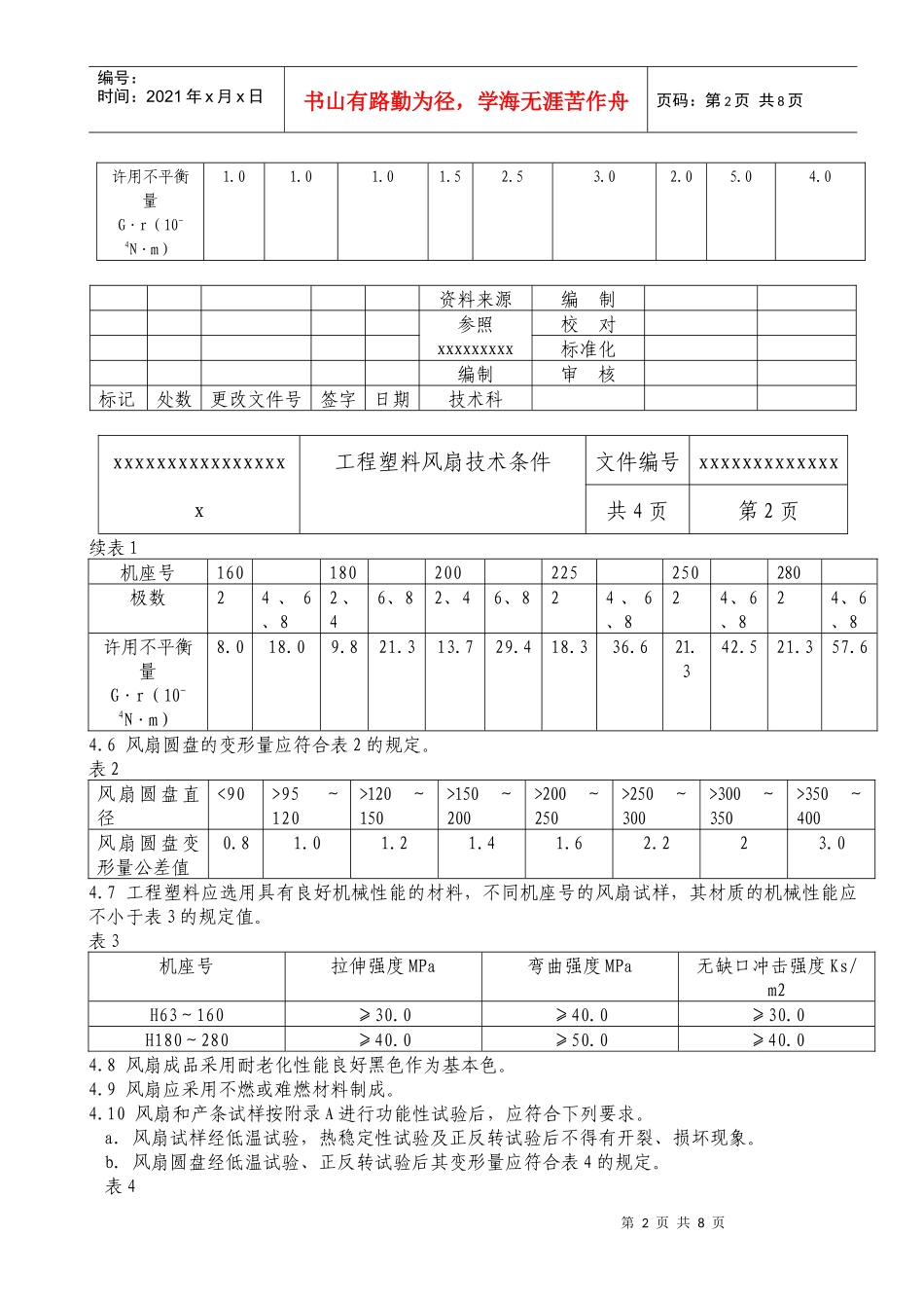 工程塑料风扇技术条件_第2页