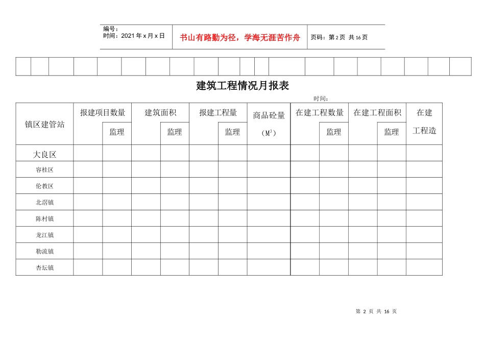 单位工程质量监督申报登记台帐_第2页