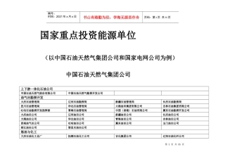 国家重点投资能源单位