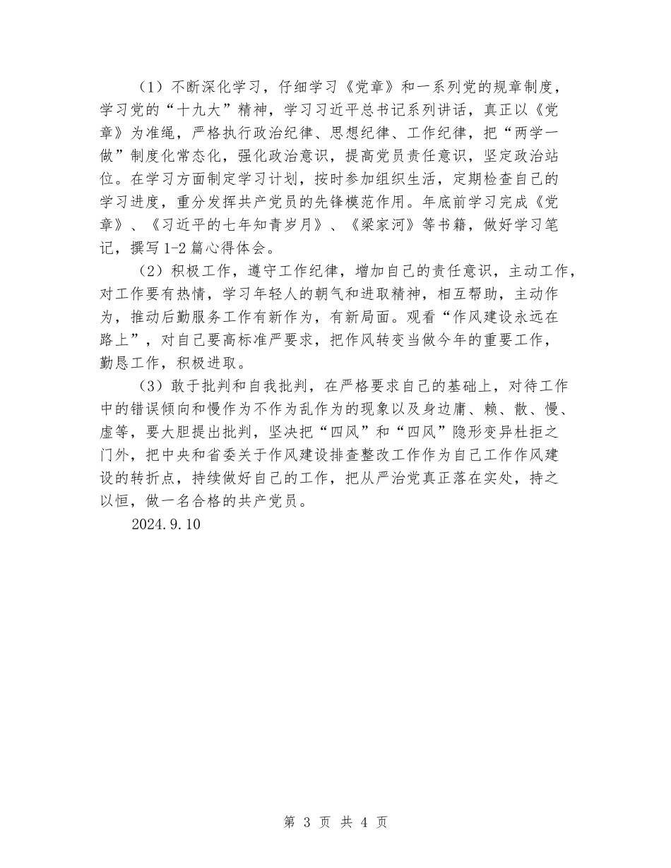 关于开展干部作风问题排查整改工作的自查报告_第3页