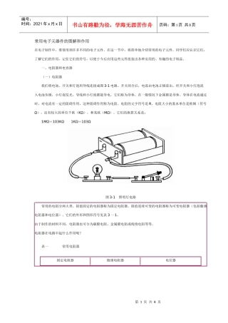 常见电子元件的图解