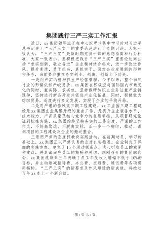 集团践行三严三实工作汇报