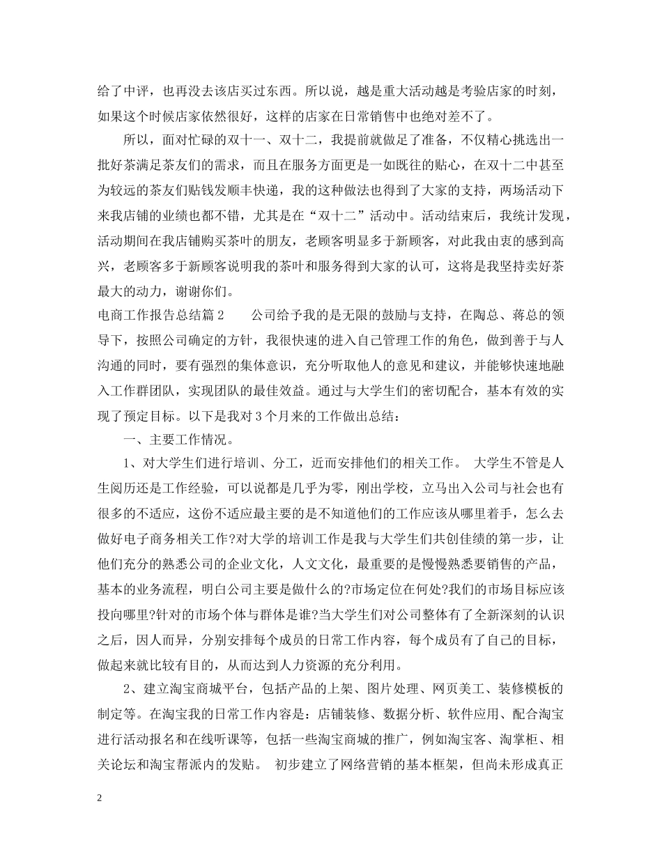电商工作报告总结 _第2页