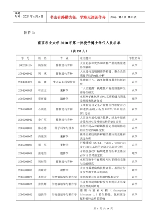 南京农业大学学位委员会九届二次全会公报