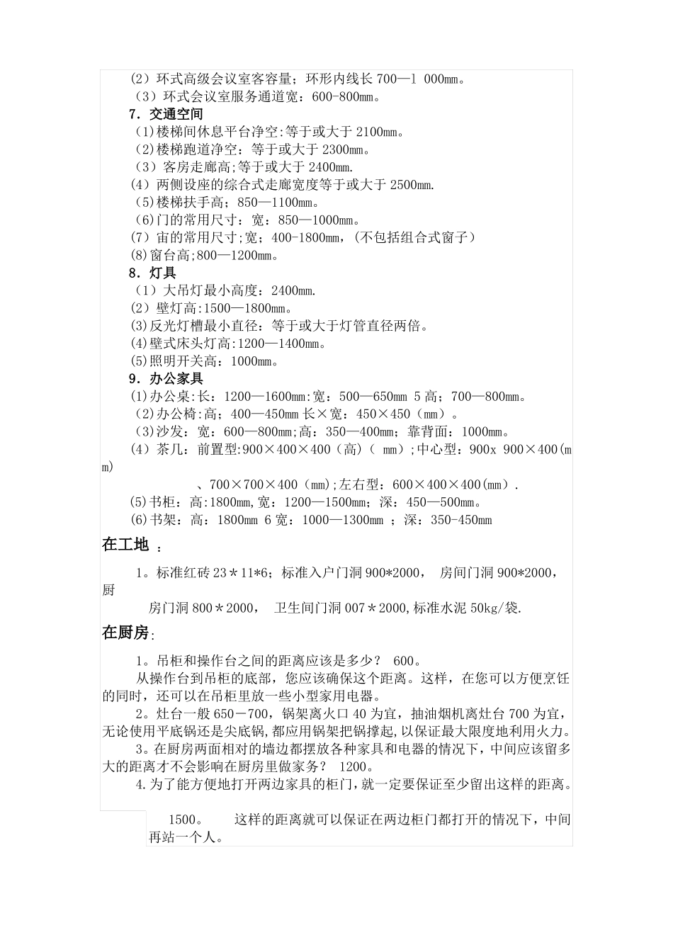室内设计常用尺寸室内装修必备_第3页