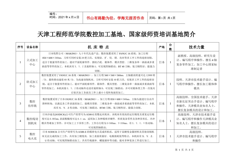 天津工程师范学院数控实训中心_第1页