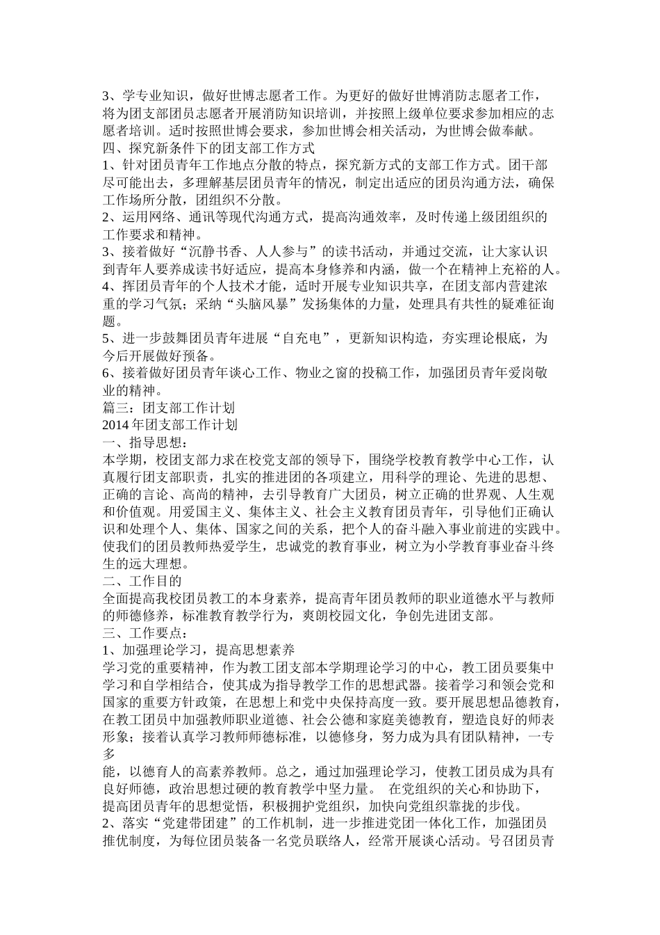 团支部工作计划参考_第3页