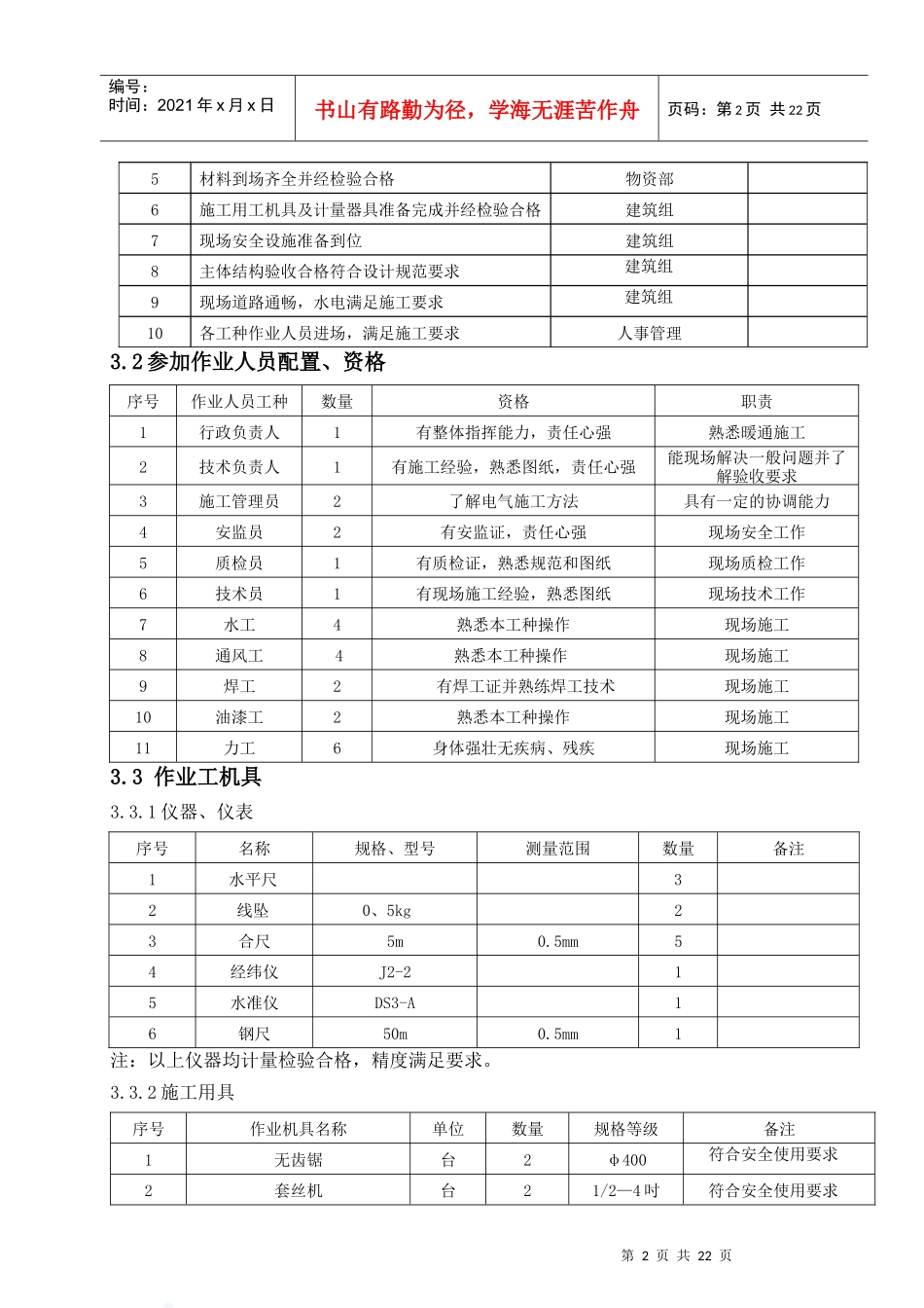 厂房暖通空调施工作业指导书_第3页