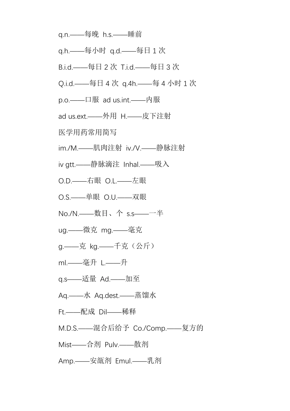 医学用药常用简写_第3页