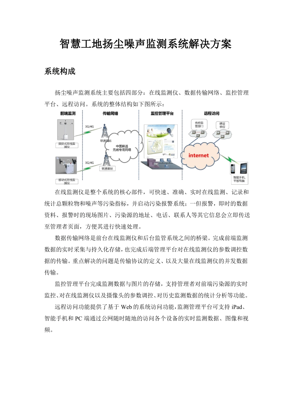 智慧工地扬尘噪声监测系统解决方案_第1页
