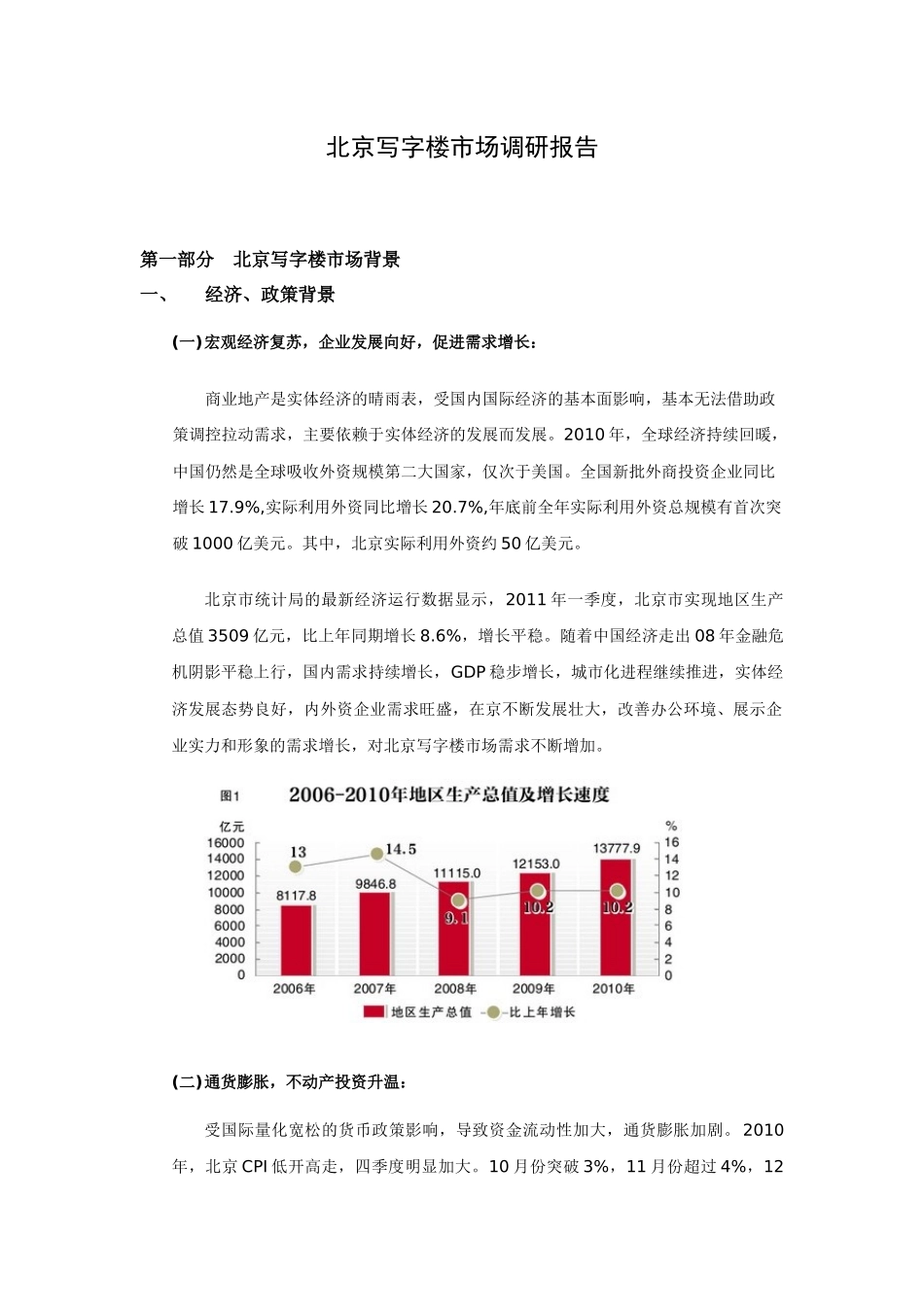 北京写字楼市场调研报告5-13_第1页
