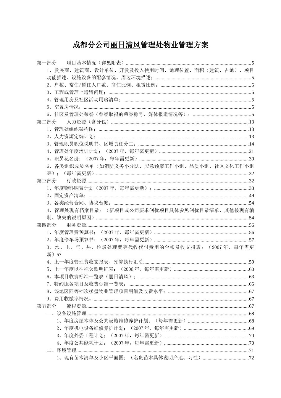 成都丽日清风年度物业管理方案(长城物业)_第2页