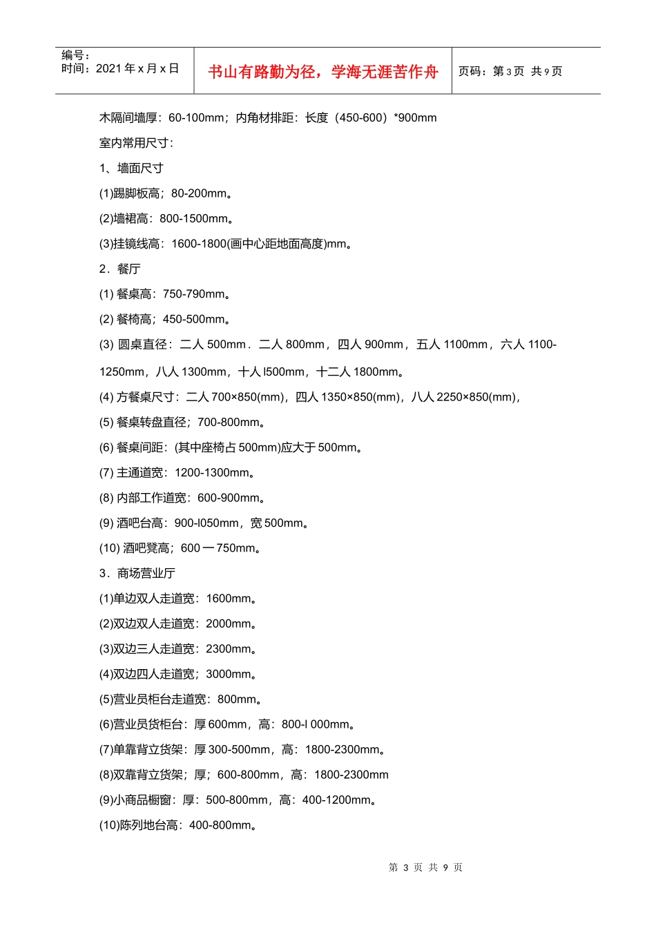 家具的基本尺寸介绍_第3页