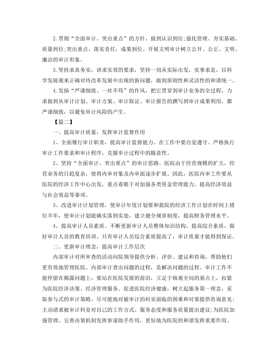 单位内部审计工作计划 _第2页