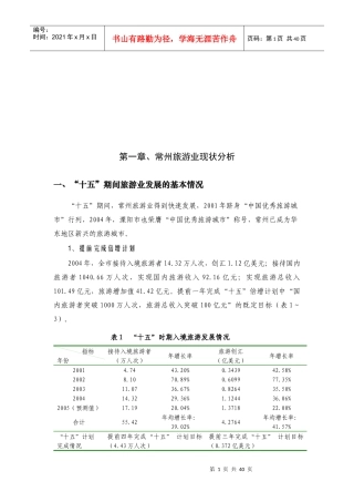 常州旅游业现状分析与发展政策