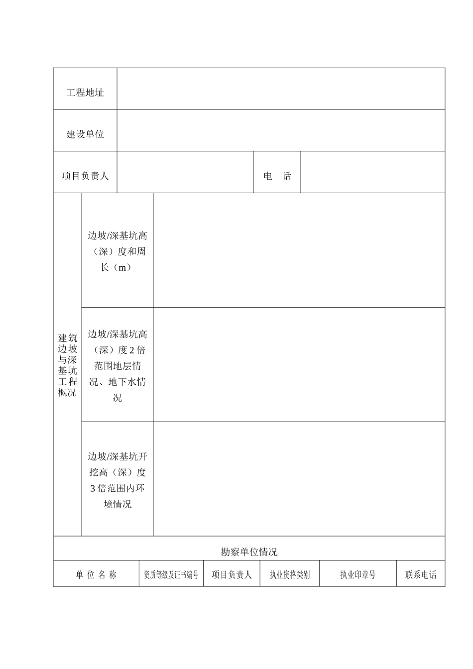 建筑边坡与深基坑工程设计方案评审相关表格_第3页