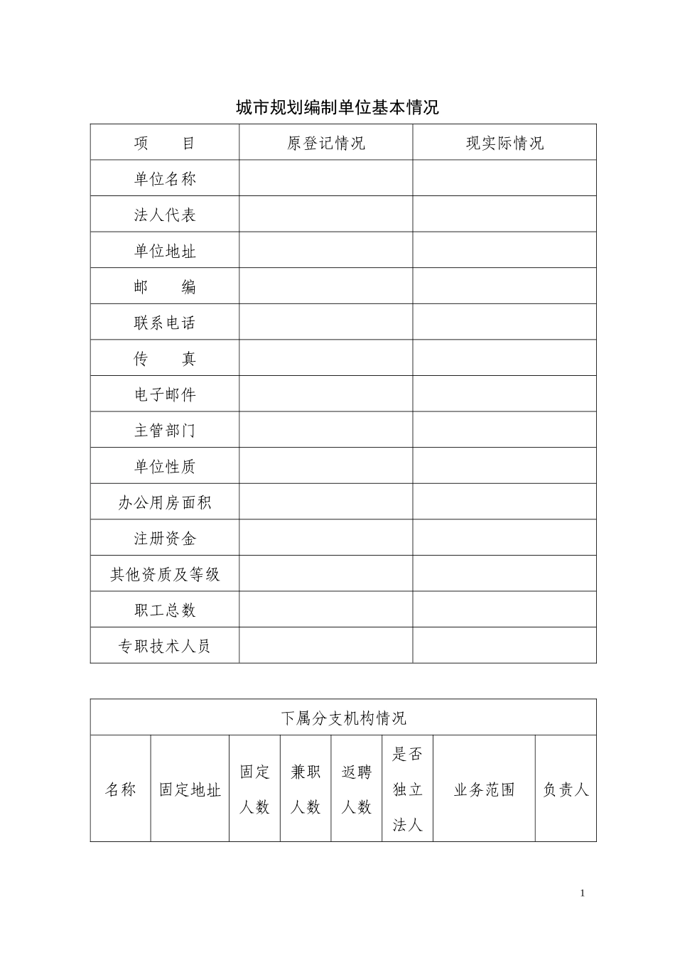 城市规划编制单位资质证书申请表_第2页