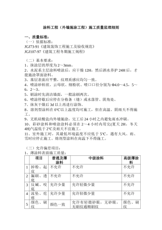 外墙施涂工程施工质量监理细则