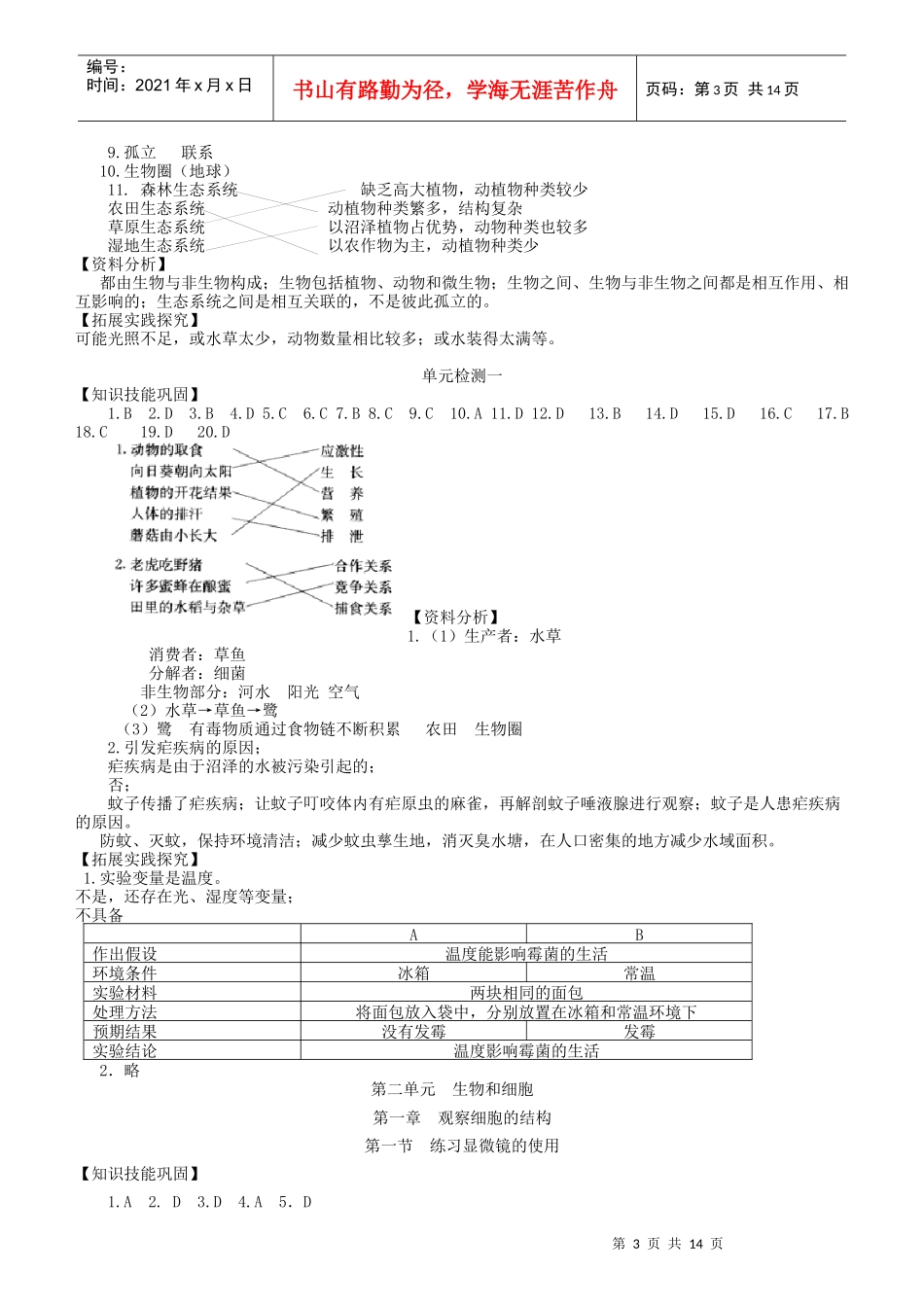 新课程生物学习质量监测_第3页