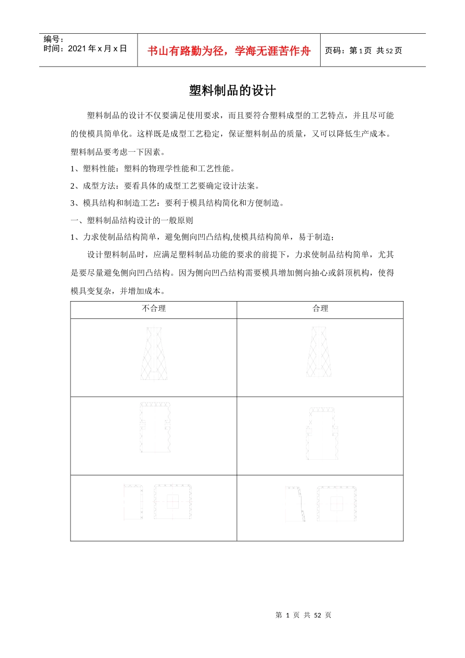 塑料制品的设计_第1页