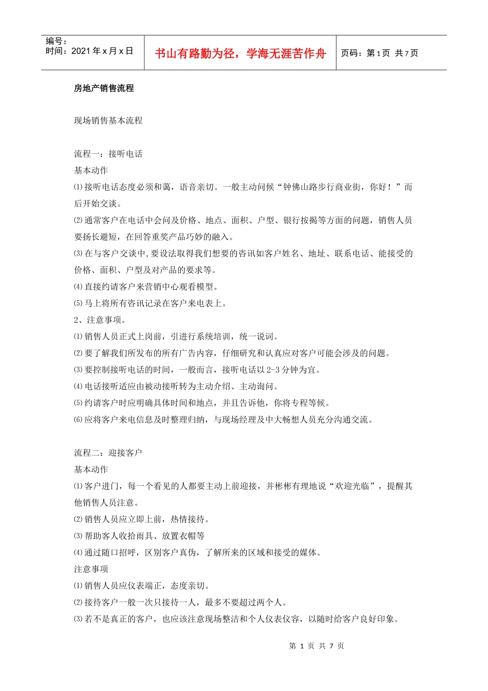 房地产销售操作流程详解_第1页