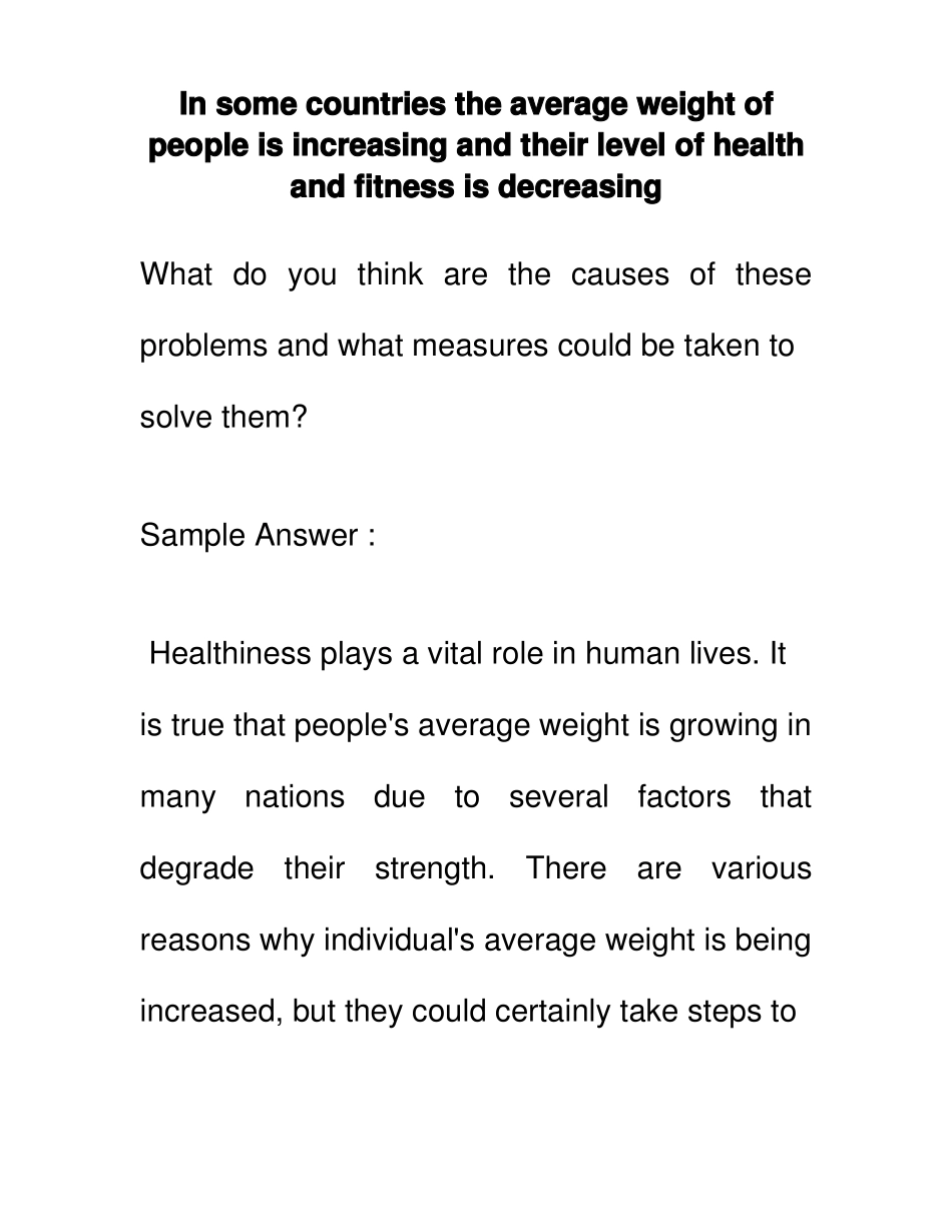 人们的平均体重在增加,健康程度在下降weightofpeopleisincreasing_第1页