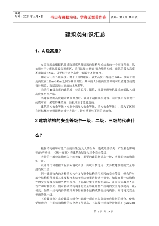 房地产与建筑类知识大汇集