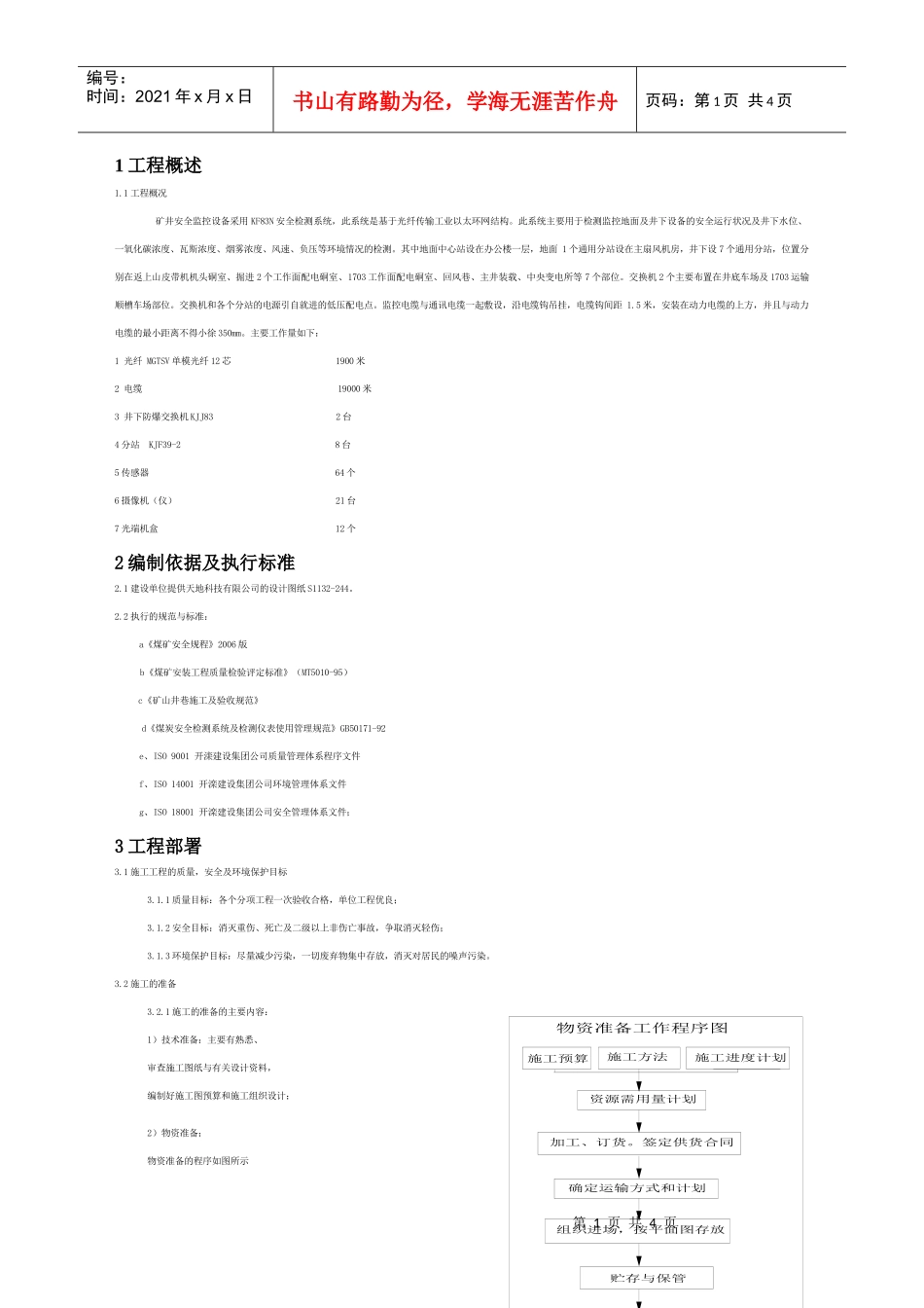 安全监控设备安装工程施工组织设计_第1页