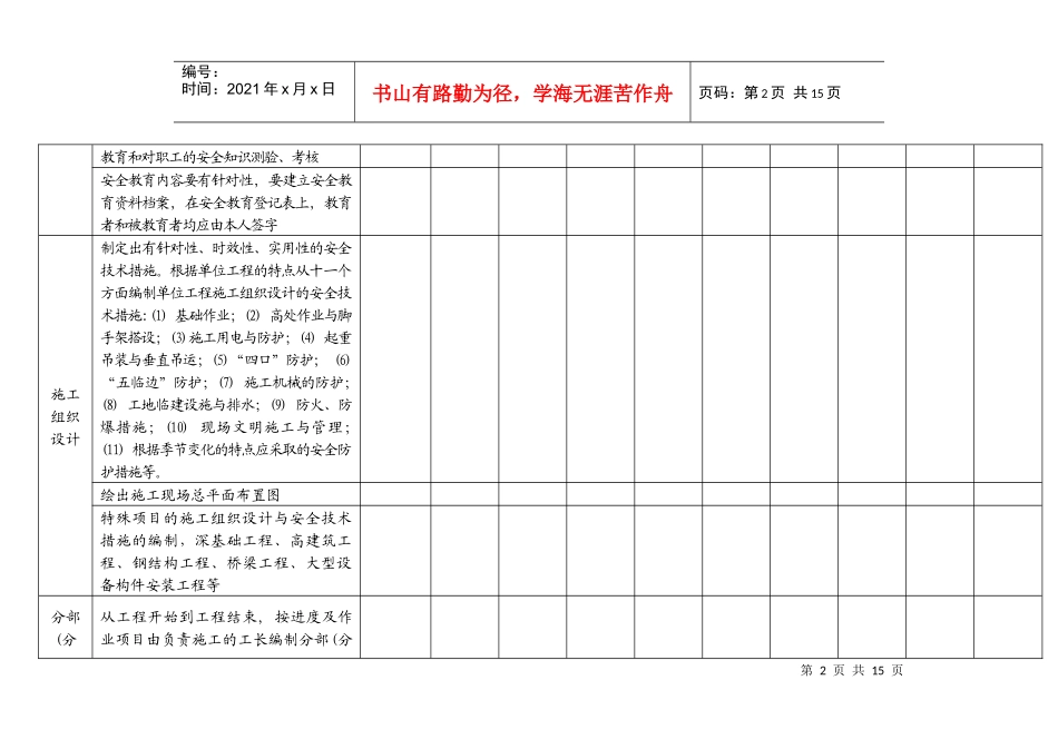 建筑资料、安全资料检查表_第2页