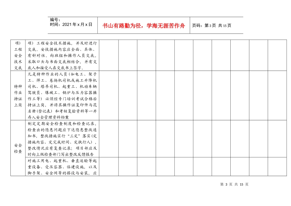 建筑资料、安全资料检查表_第3页