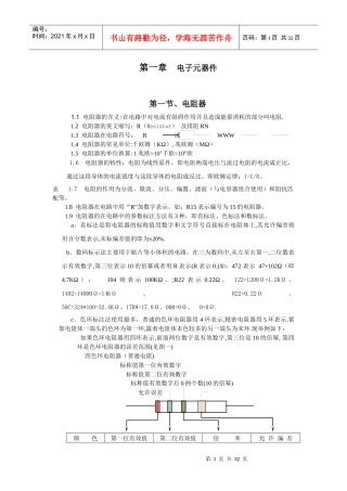 多个电子元件识别与应用