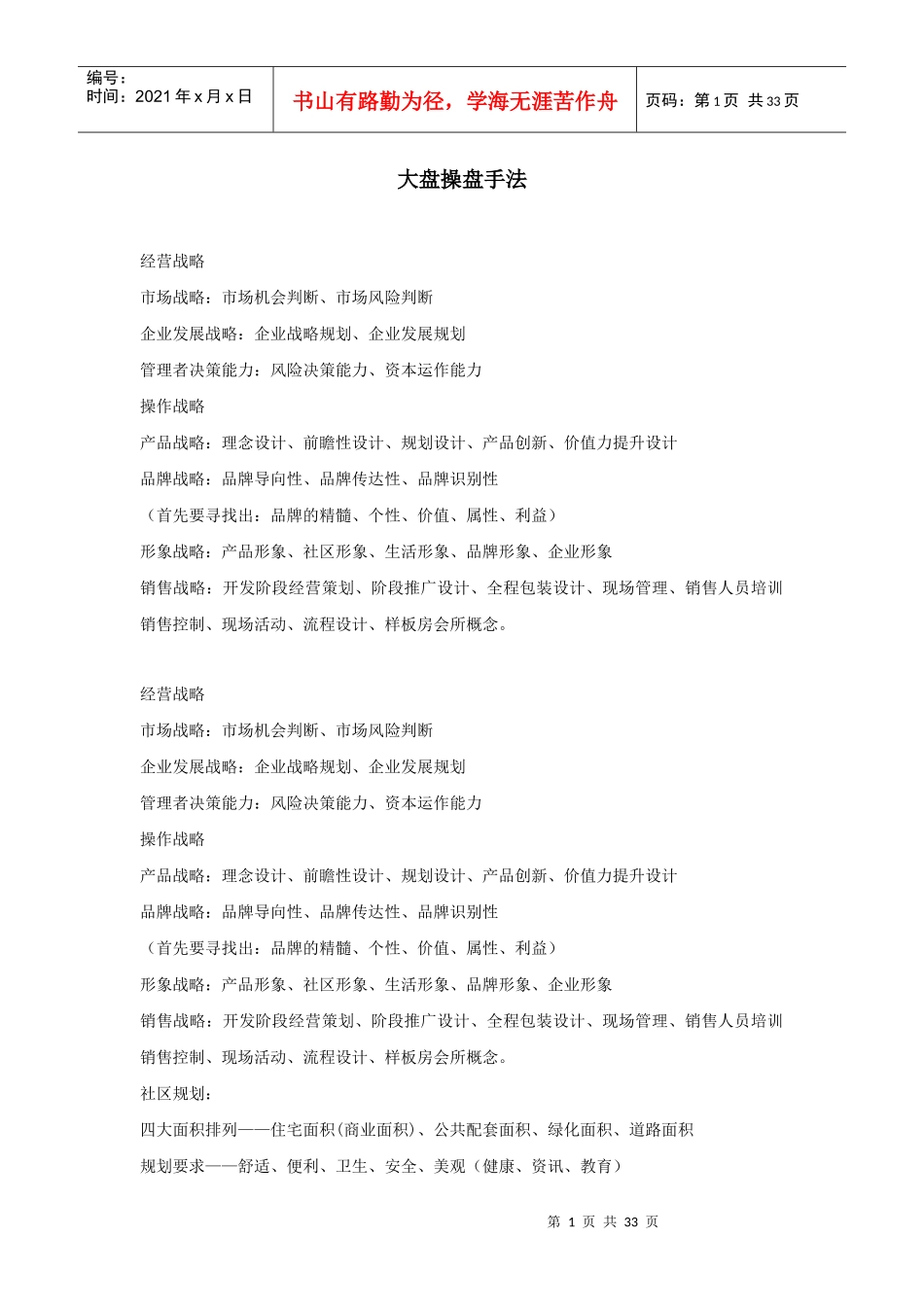 房地产大盘操盘手法_第1页