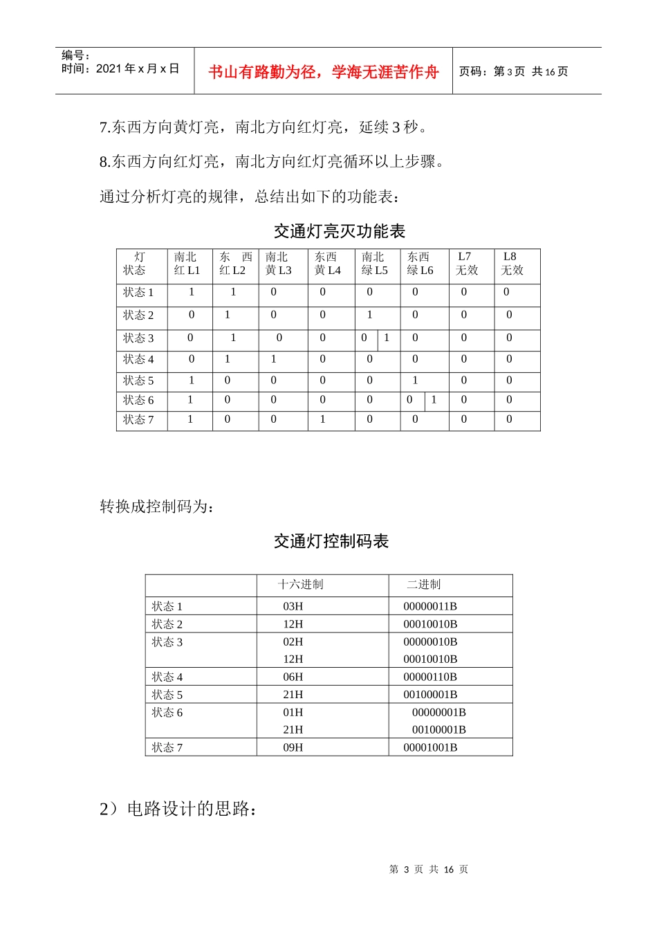 微机原理课程设计实现交通灯的仿真_第3页
