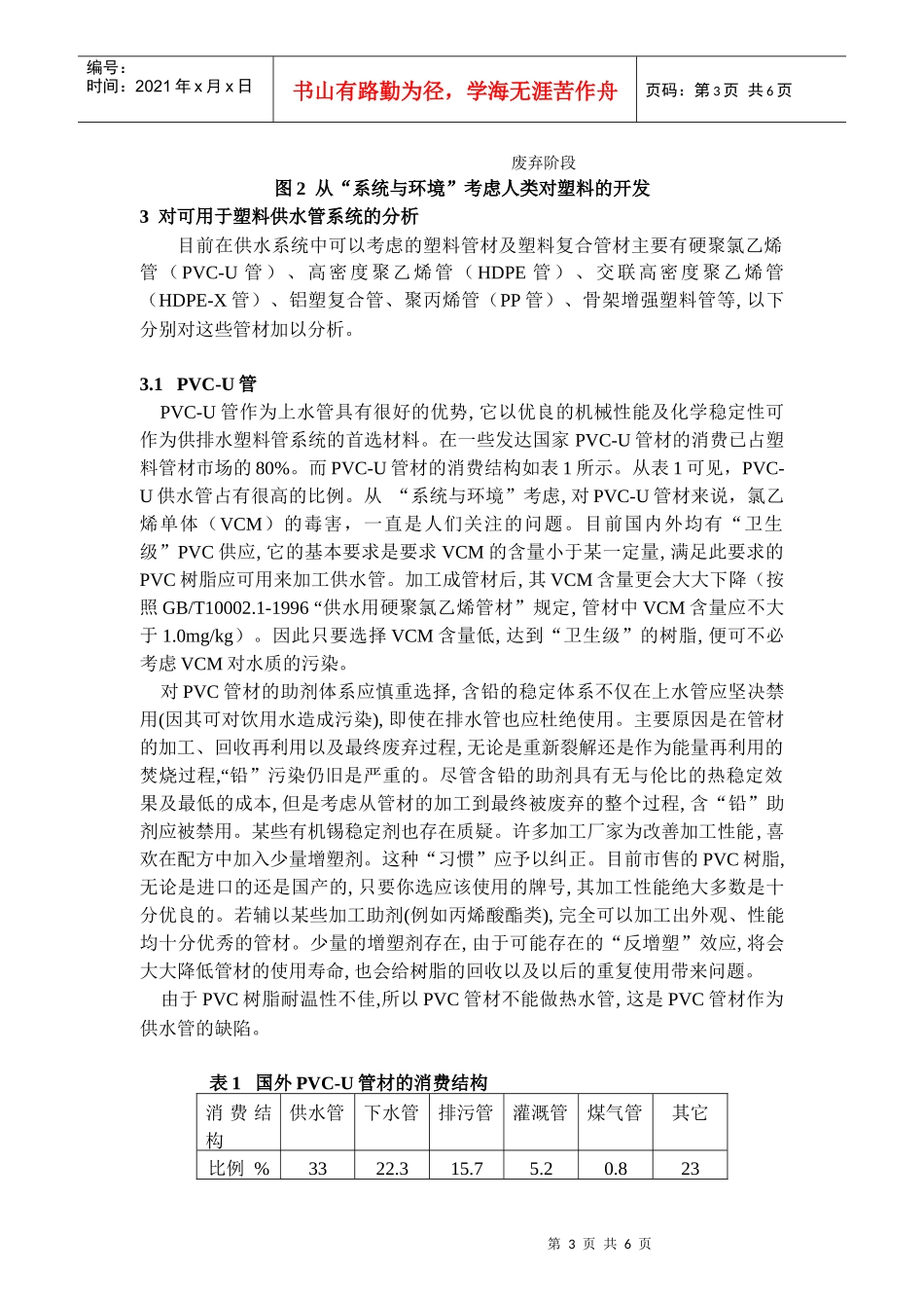 塑料供水管系统的设计与环境_第3页
