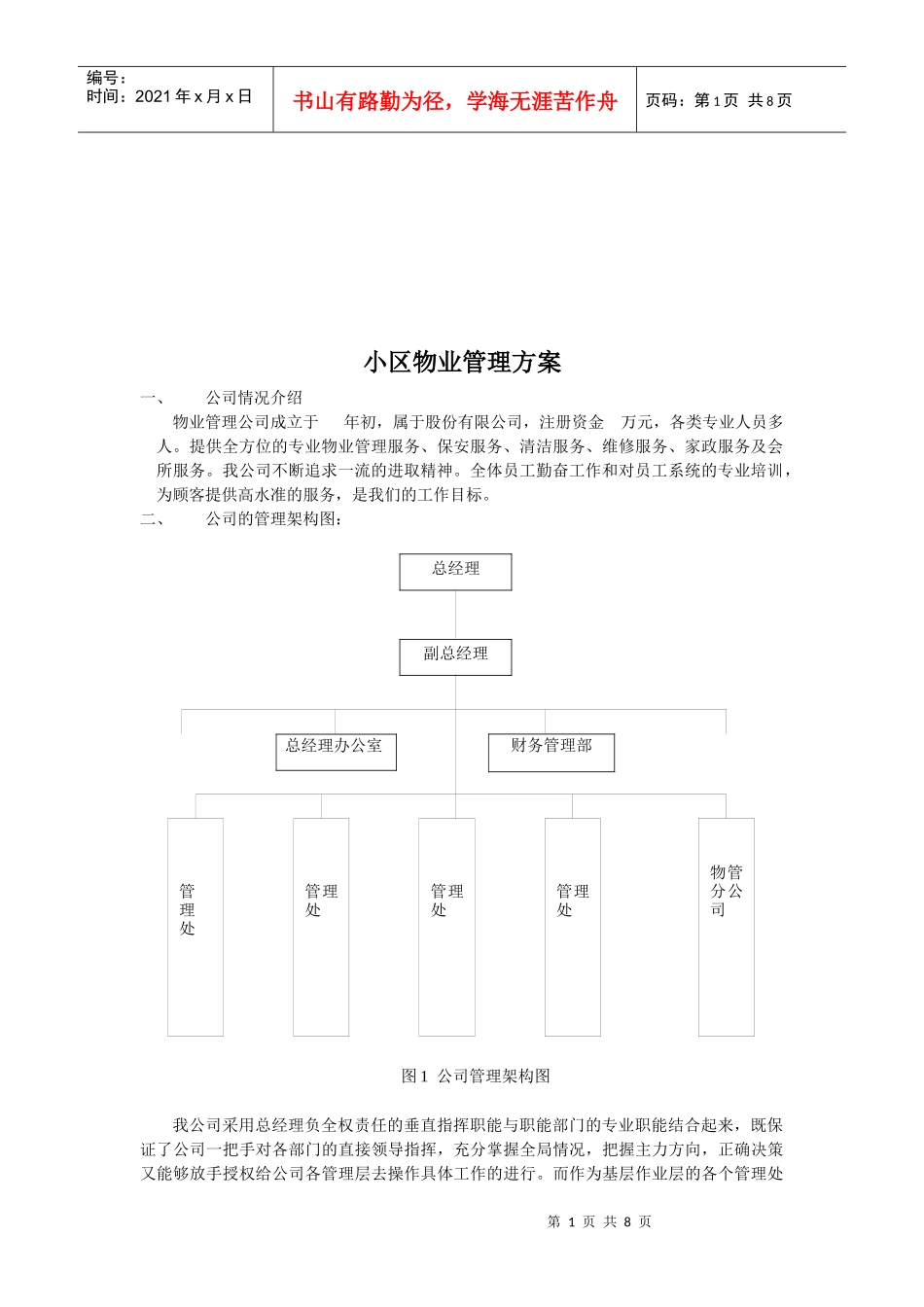 小区物业管理方案详解_第1页