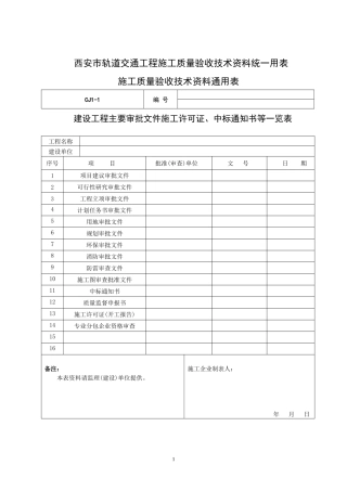 土建工程通用表格1