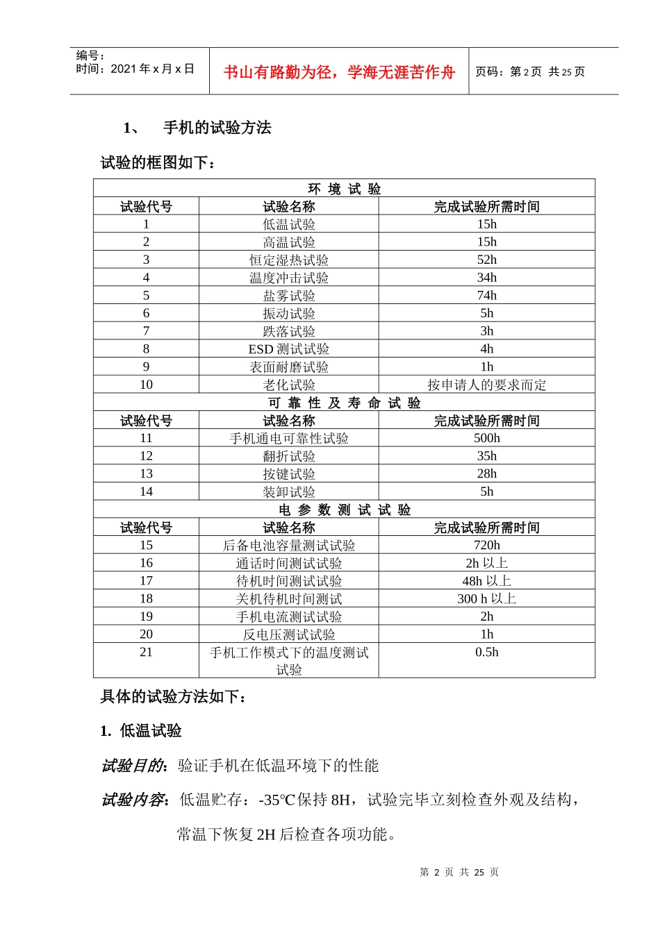 康佳通信科技手机产品试验标准和试验方法_第2页